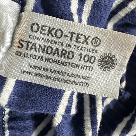 Hanna Andersson Girls Cotton Stretch Tank & Shorts Set Sz 10 Blue Striped Preppy - Picture 6 of 8